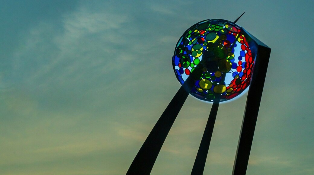 Sculpture across the street from the Palace Theatre