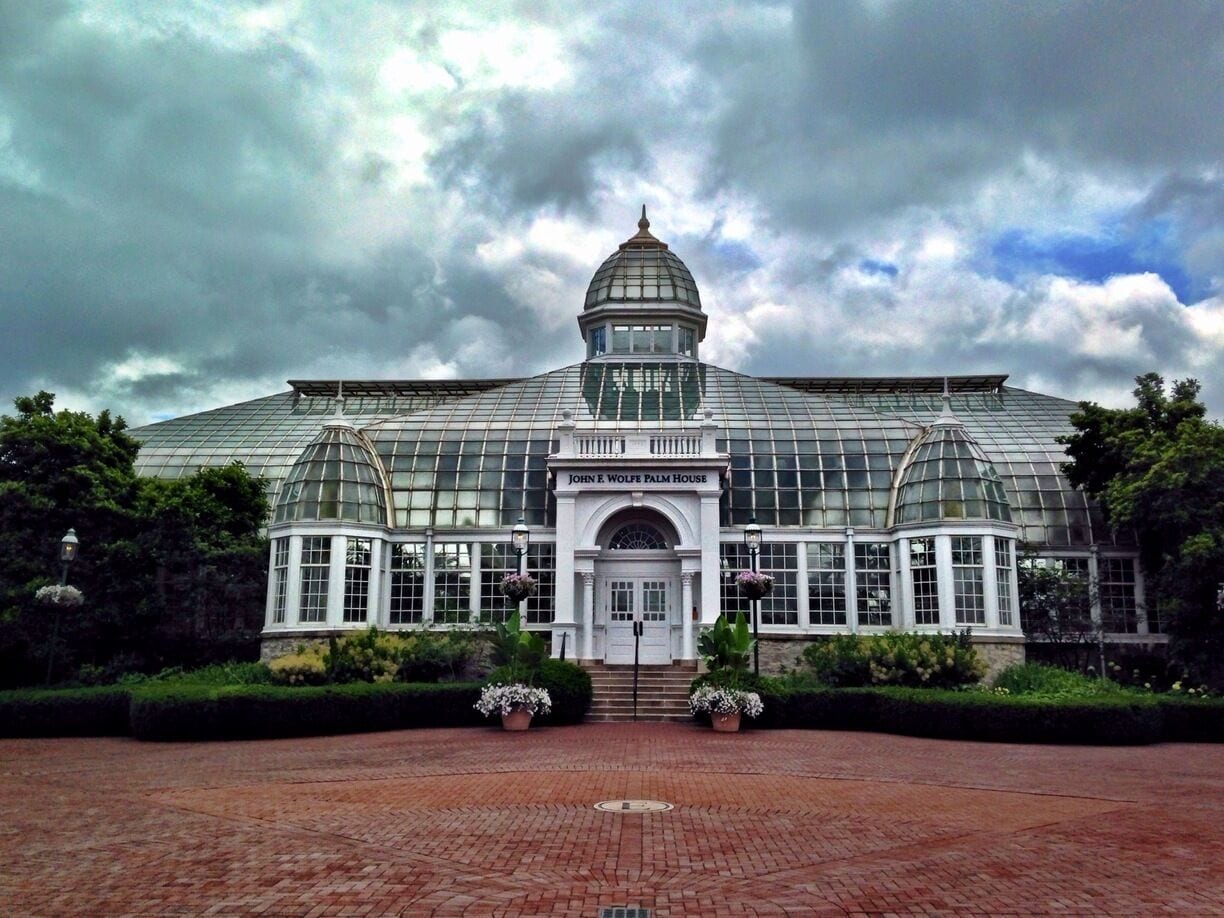 Original western entrance and building (now the palm house)
