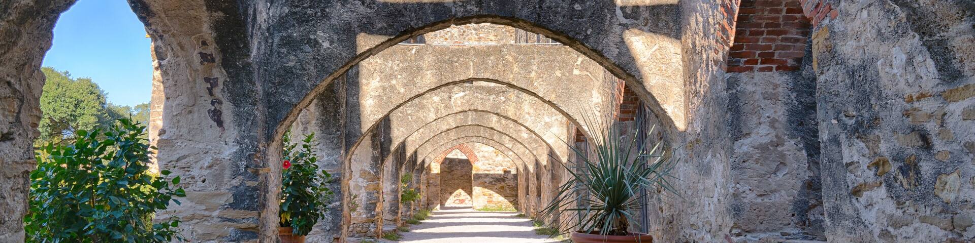 Archways at the Mission San Jose, Texas