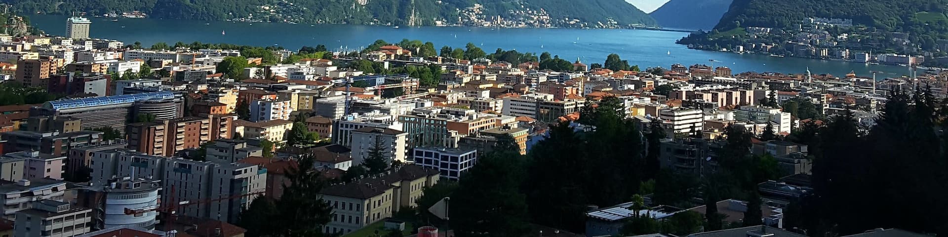 Lugano, panorama du San Salvatore au Monte Bré.