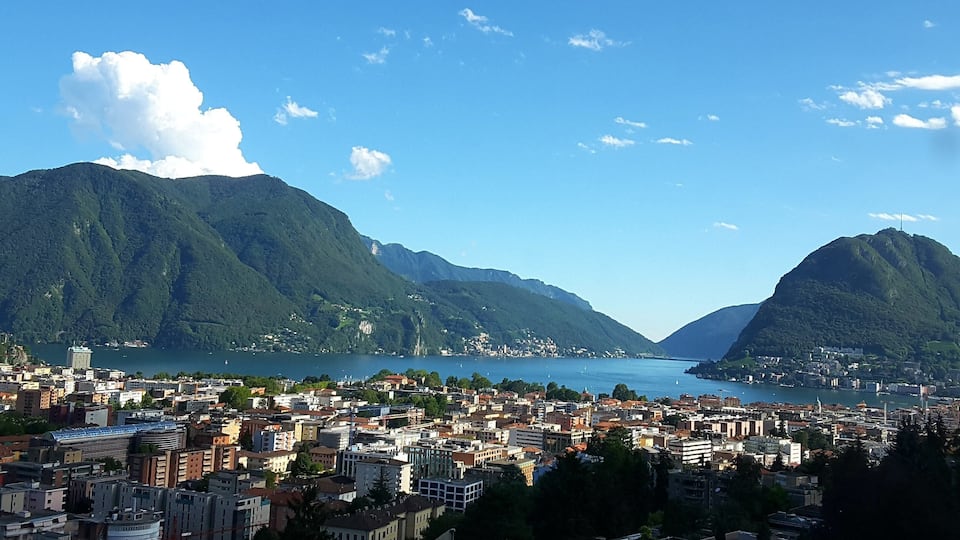 Lugano, panorama du San Salvatore au Monte Bré.