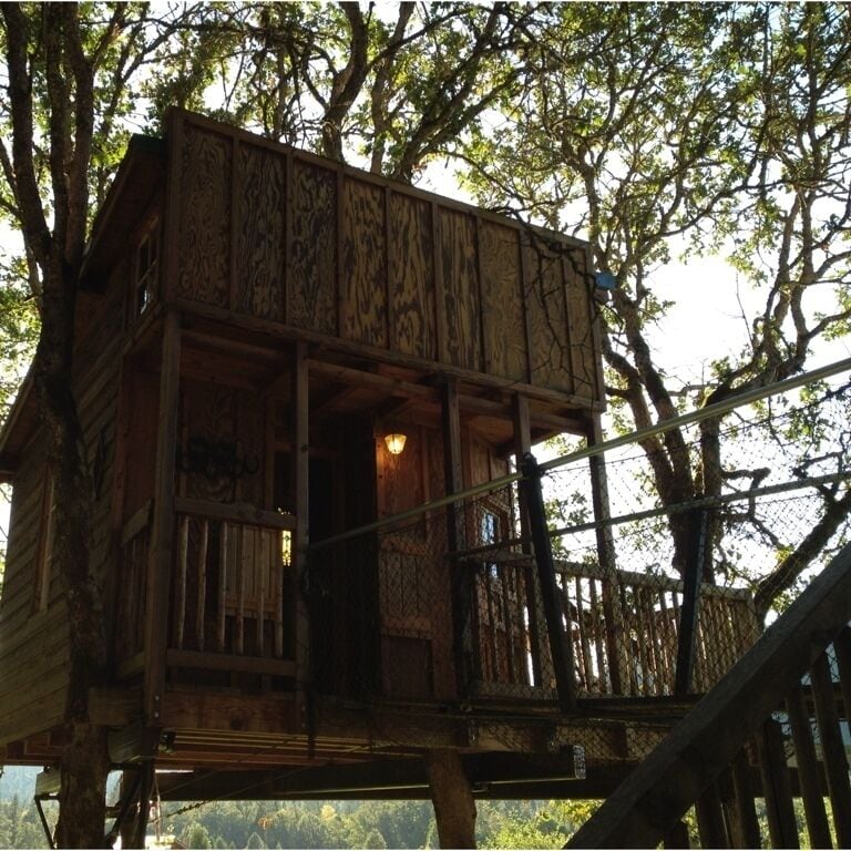 Treehouses in the forest! Really neat place to stay. #treehouse #cool #forest