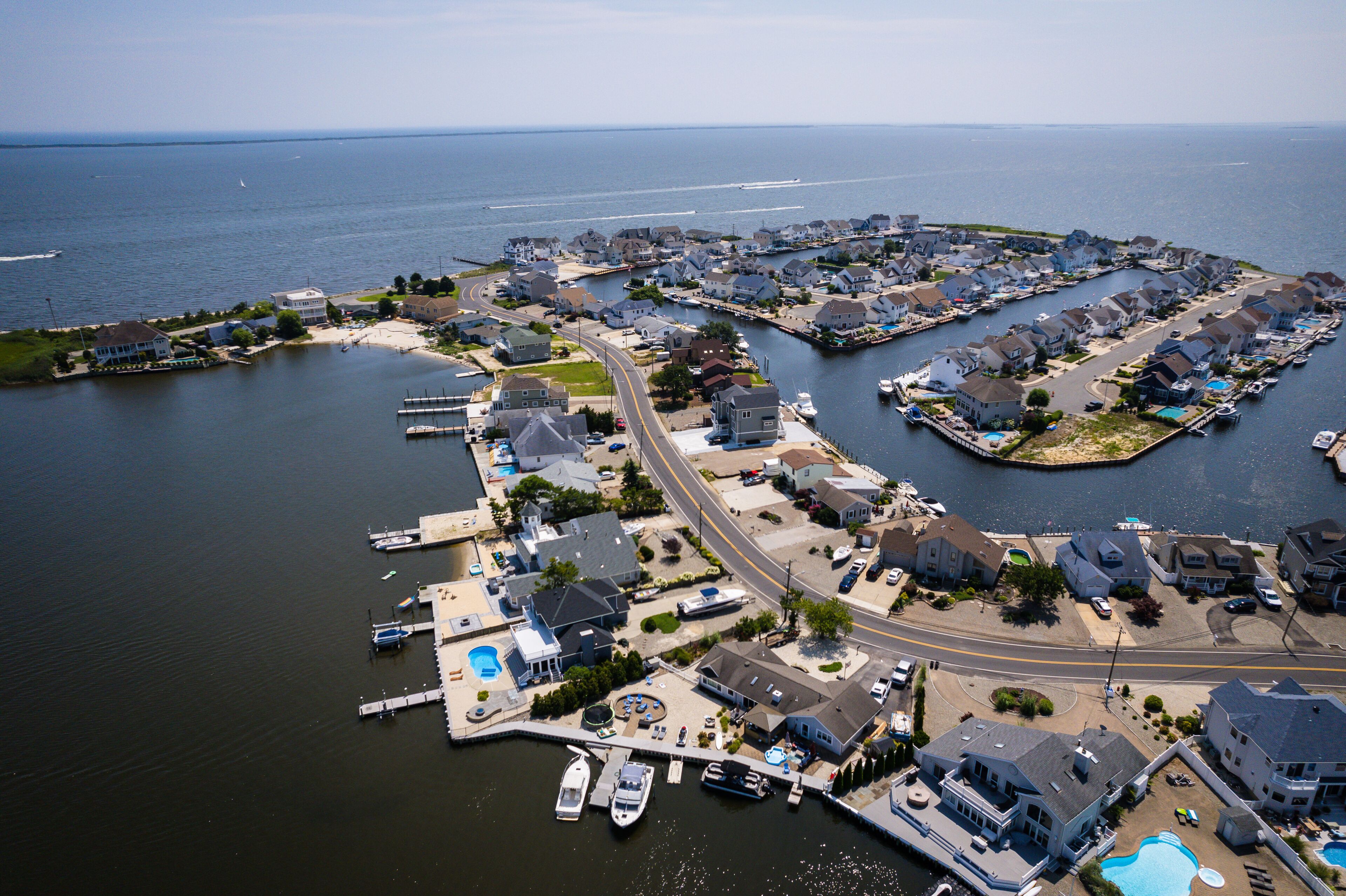 Aerial of Lanoka Harbor F Cove NJ