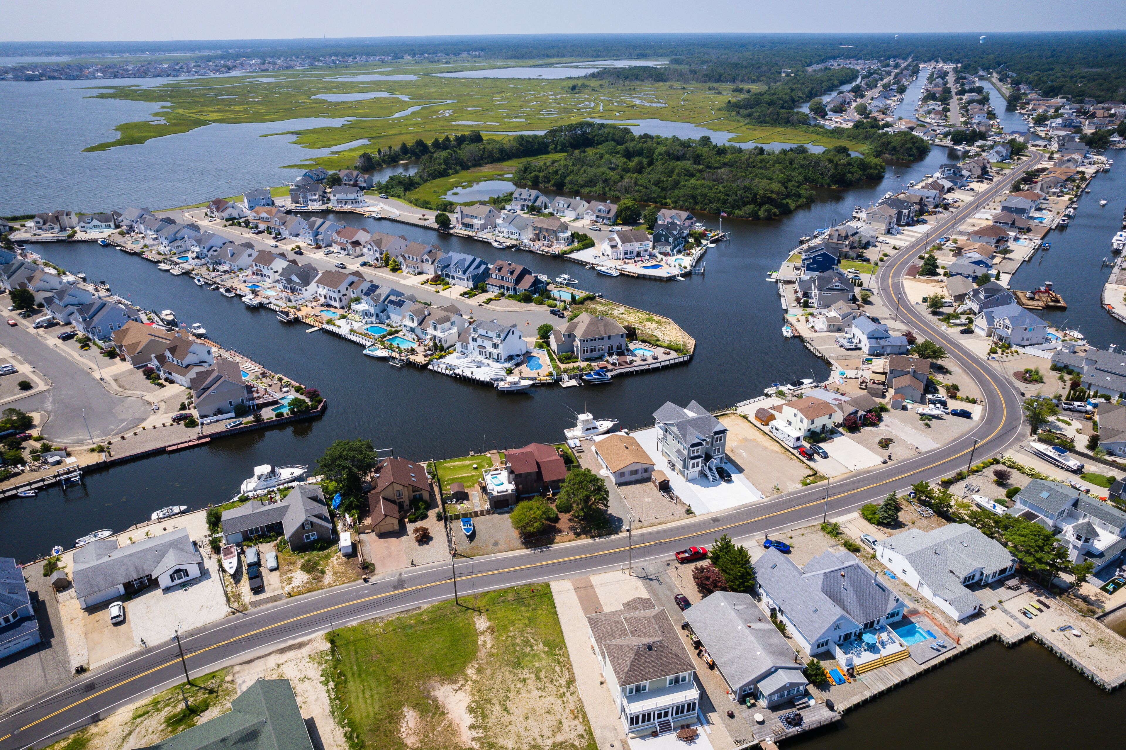 Aerial of Lanoka Harbor F Cove NJ