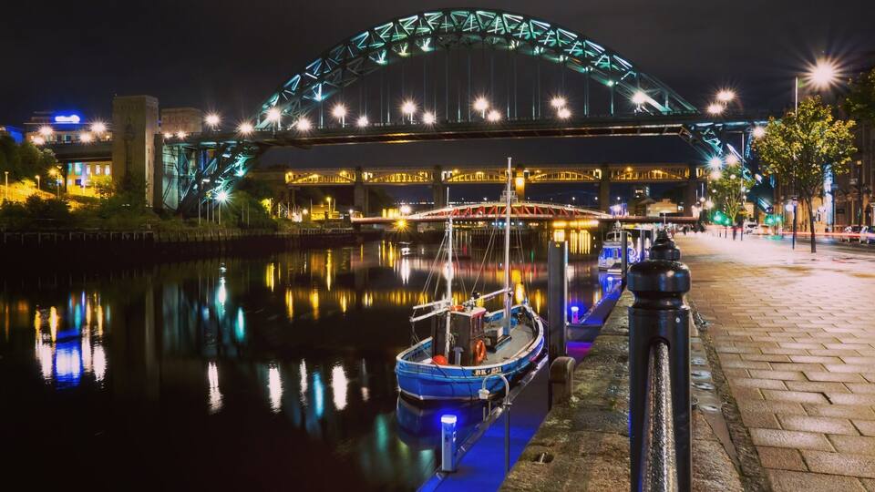 The Tyne Bridge Newcastle looks amazing at night.