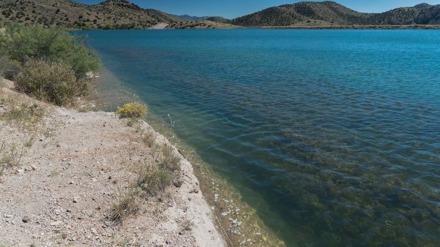 Bill Evans Lake shore in New Mexico near Silver City.