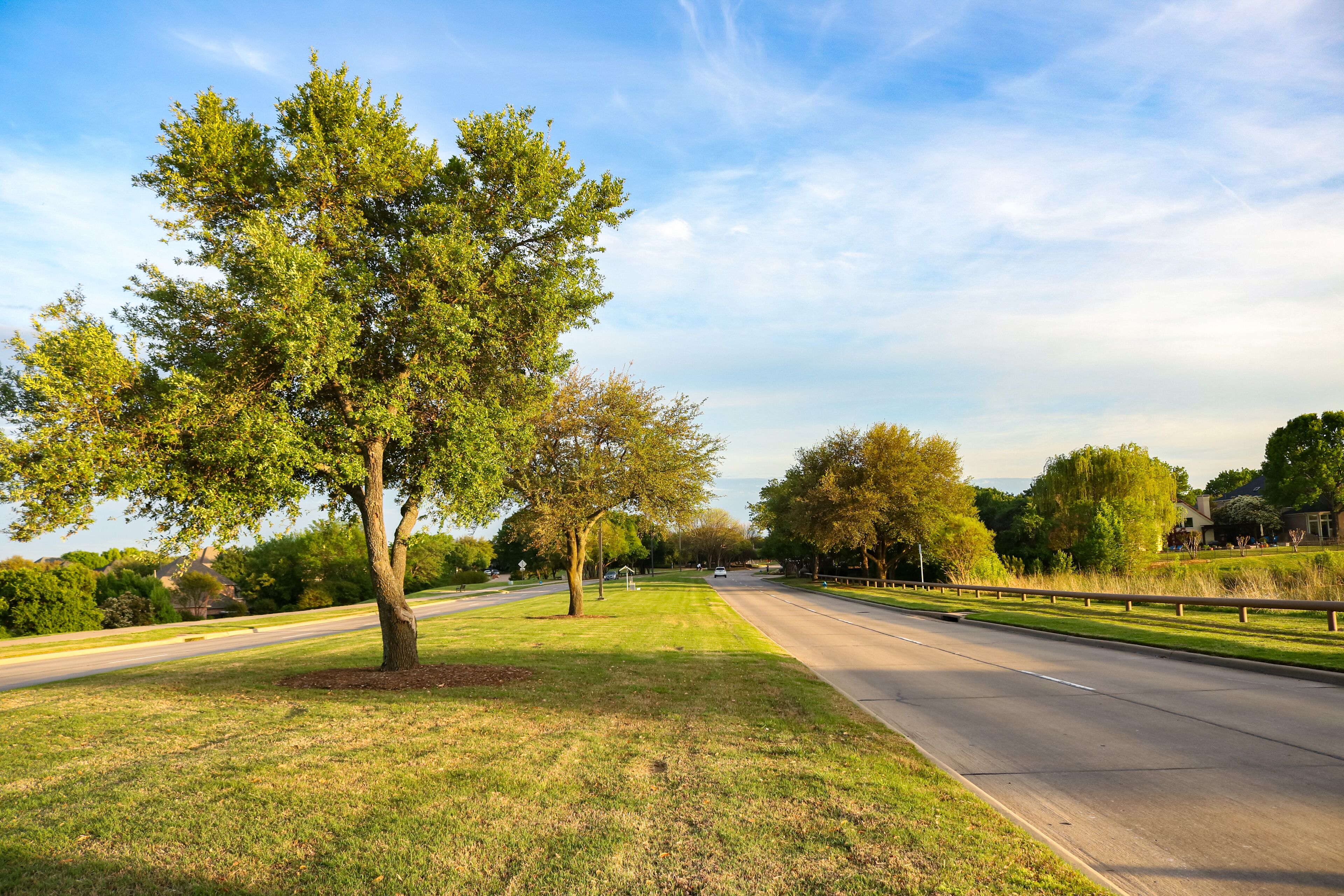 View of a country road in Mckinney, Texas