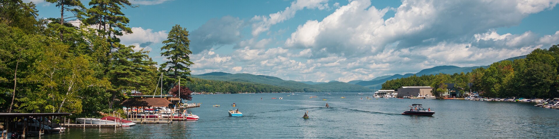 Lake George on a summer day, in Bolton, New York
