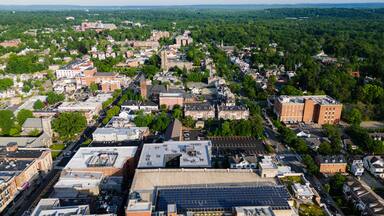 Aerial Drone of Morristown New Jersey Summer 2024