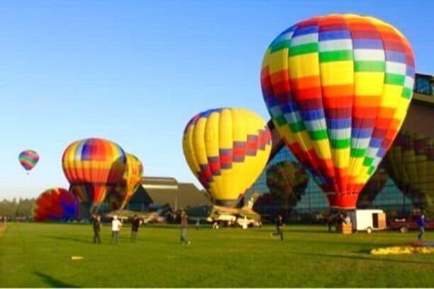 Loose Goose is a yearly event at Evergreen Space Museum.  Starting point is in front of the museum then head all over the Willamette Valley enjoying incredible views of the volcanoes of the cascade range.

Hot air balloon rides are available to the public.

#colorful

