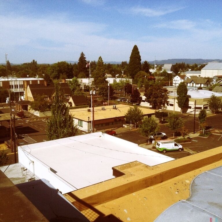 The view of McMinnville. Doesn't look like much but it's actually a cute little Oregon town.