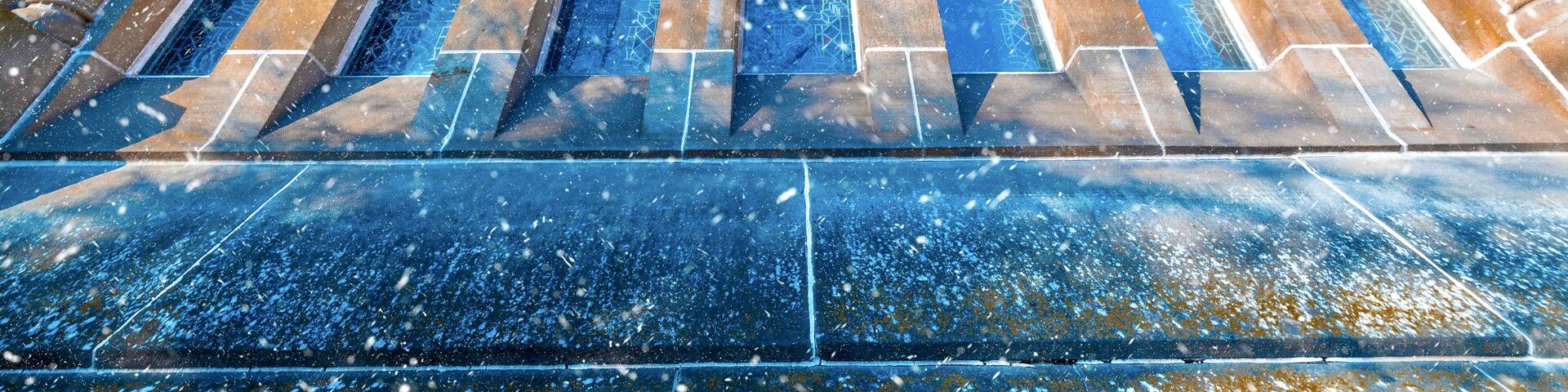 Low angle shot of a Presbyterian church in Marion Ohio