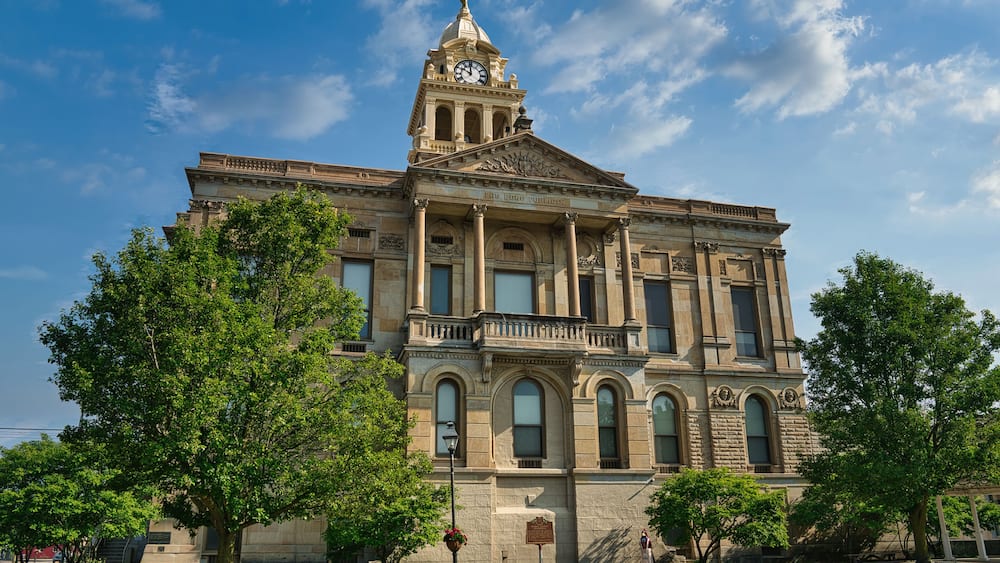 Marion County Courthouse in downtown Marion, Oh USA 2025