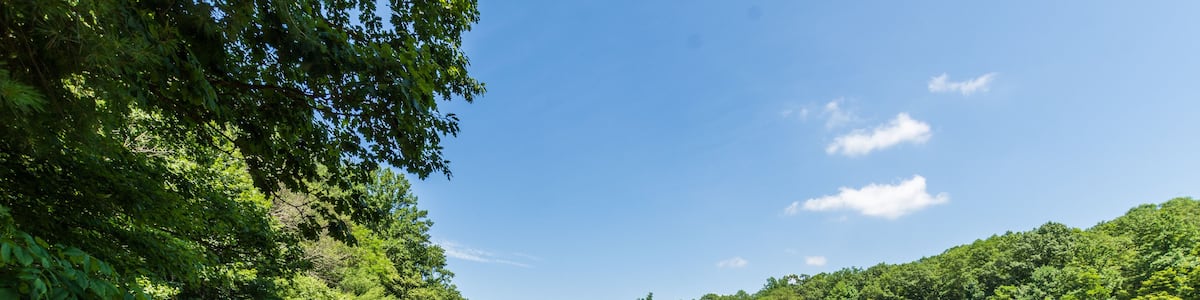 Landscape of the Swimming and Fishing Area in Colonel Denning State Park in Tuscarora State Forest in Pennsylvania