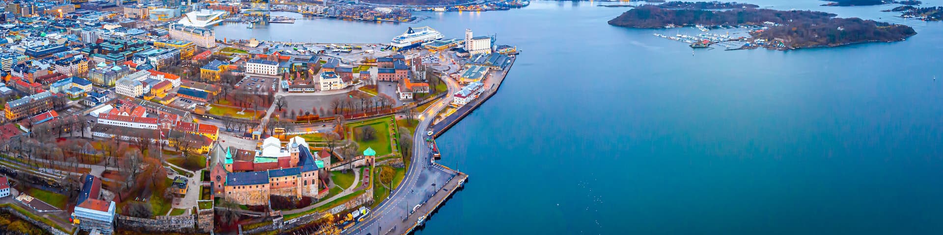View of Akershus Fortress in Oslo, Norway