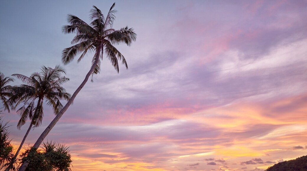 Picturesque sunset over the island of Culion in the Philippines.