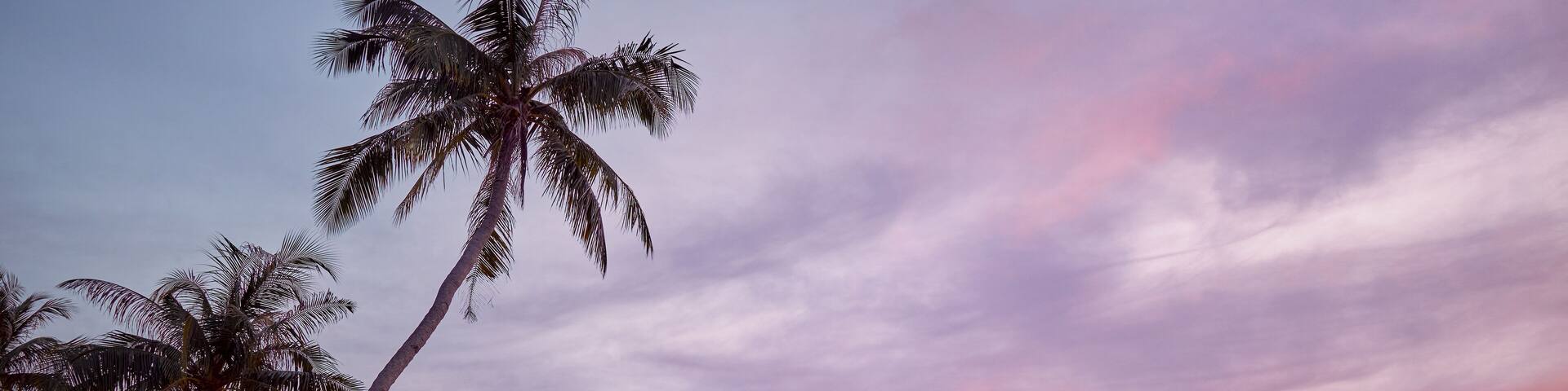 Picturesque sunset over the island of Culion in the Philippines.