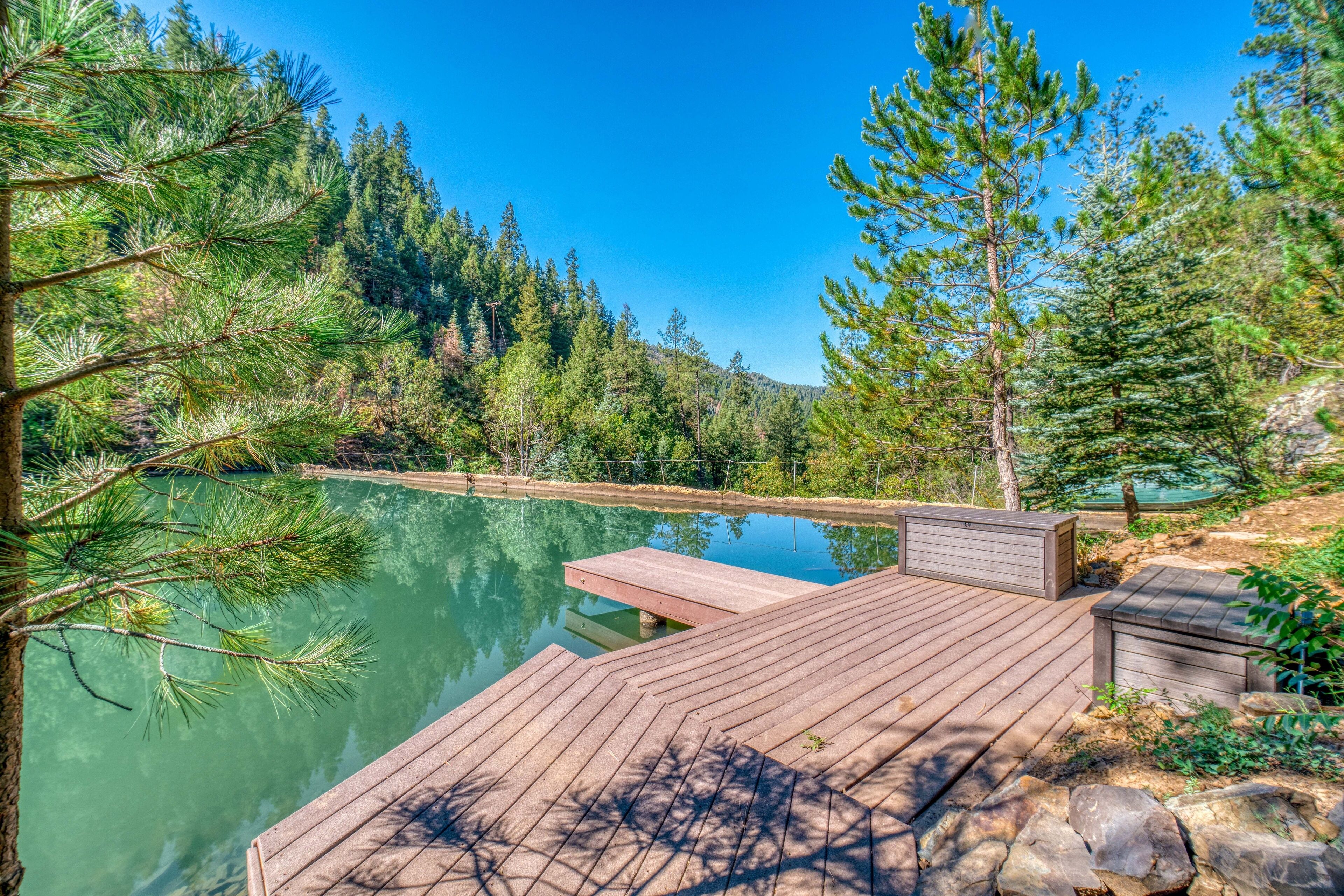 Mountain dock on the lake