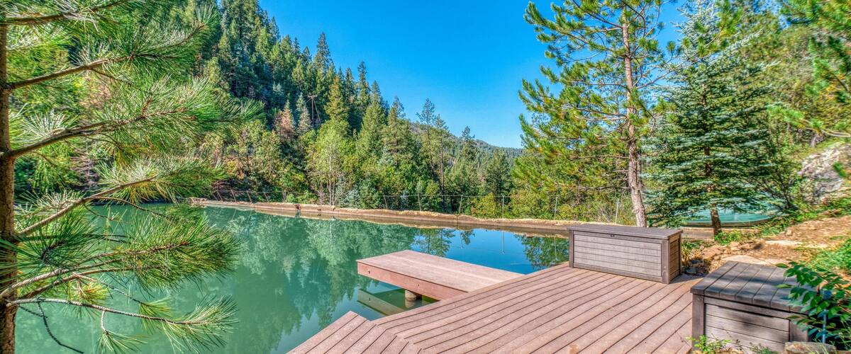 Mountain dock on the lake