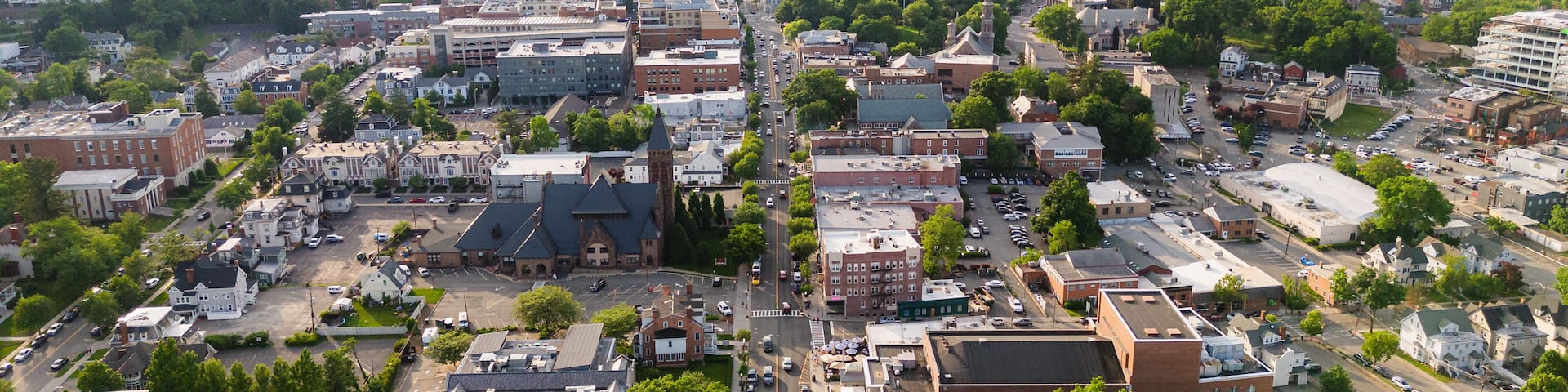 Aerial Drone of Morristown New Jersey Summer 2024