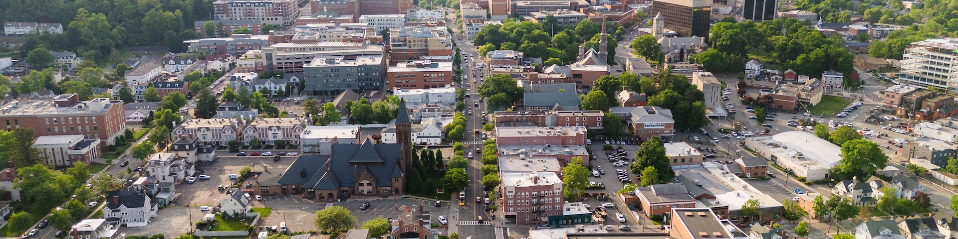 Aerial Drone of Morristown New Jersey Summer 2024