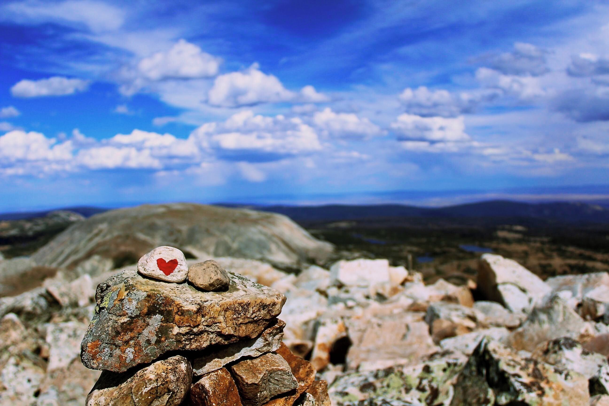 #Aboveitall - Found this Heart painted on a rock just below the summit, just days before my 1 year anniversary with my wife. 