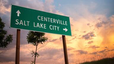 Street Sign with Beautiful Sky