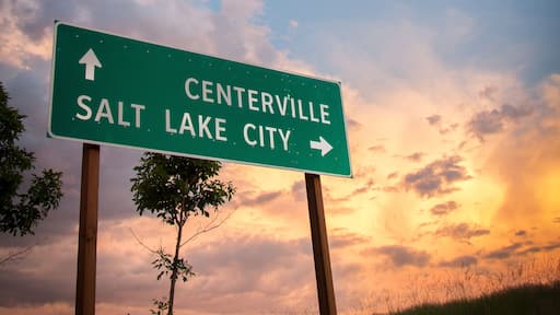 Street Sign with Beautiful Sky