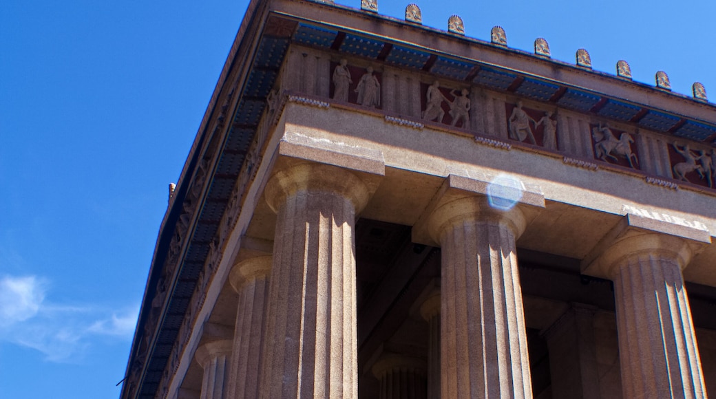 Wide angle filter on The Parthenon and Centennial Park in Nashville, TN