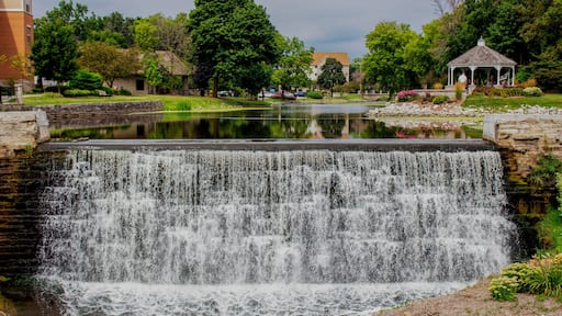 Waterfall, Dam in Menomonee Falls, Wisconsin