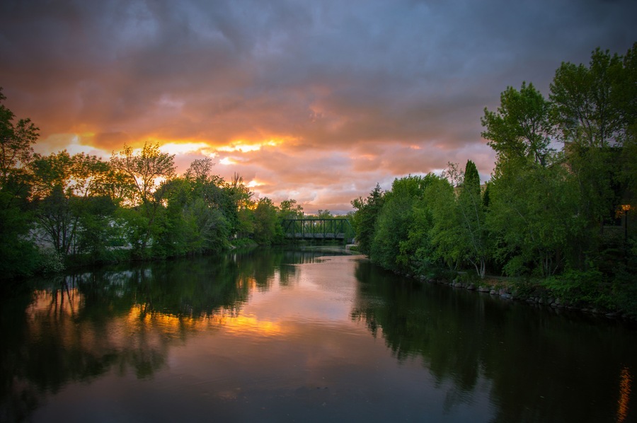 Cedarburg Wisconsin interurban trail bridge