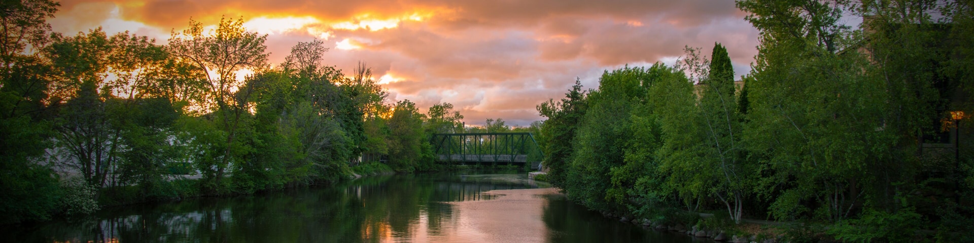 Cedarburg Wisconsin interurban trail bridge