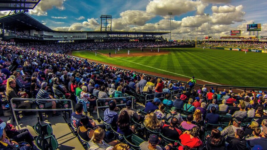 The new Chicago Cubs Spring Training facility, it's so nice and clean. They even have a food truck section so your stadium food can have some variety. An ultimate place.