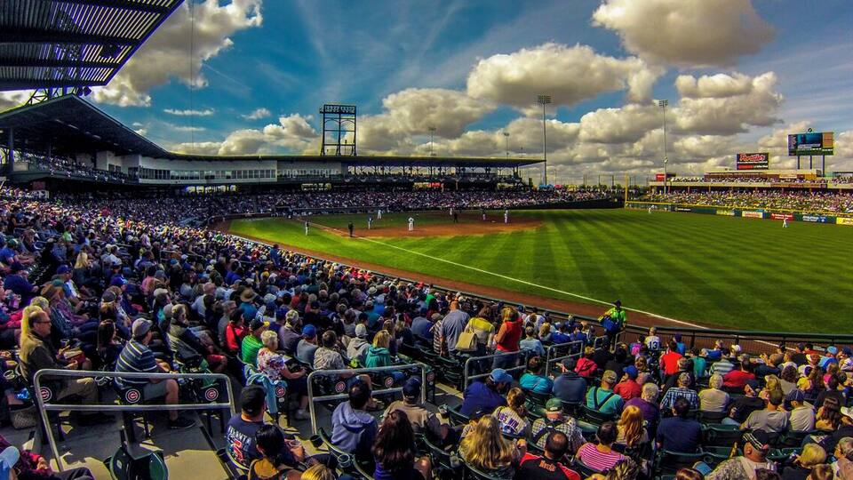 The new Chicago Cubs Spring Training facility, it's so nice and clean. They even have a food truck section so your stadium food can have some variety. An ultimate place.