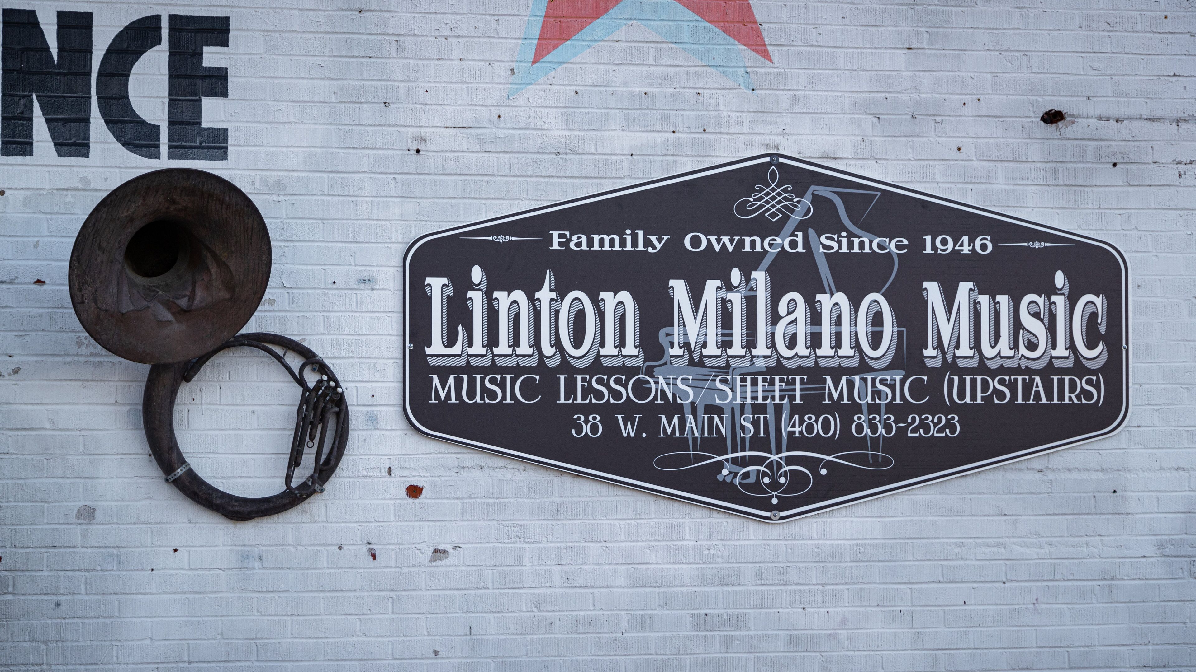 Mesa which includes signage