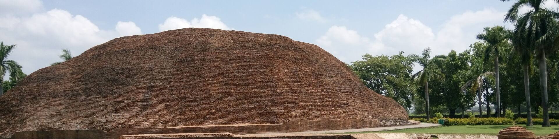 the pyramid in the Kushinagar Utter Pradesh India