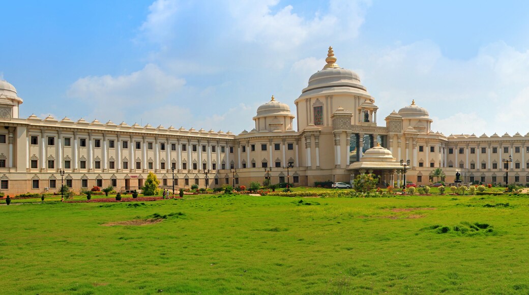 BANGALORE, INDIA - Dec 14: Sathya Sai super specialty hospital in India on Dec 14, 2015.Sathya Sai Baba has established hospitals that offer world-class healthcare to all totally free of charge.