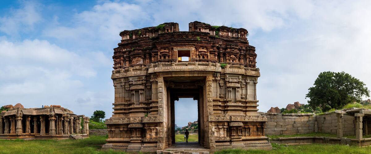 Hampi or Hampe, also referred to as the Group of Monuments at Hampi, is a UNESCO World Heritage Site located in Hampi town, Vijayanagara district, east-central Karnataka, India.