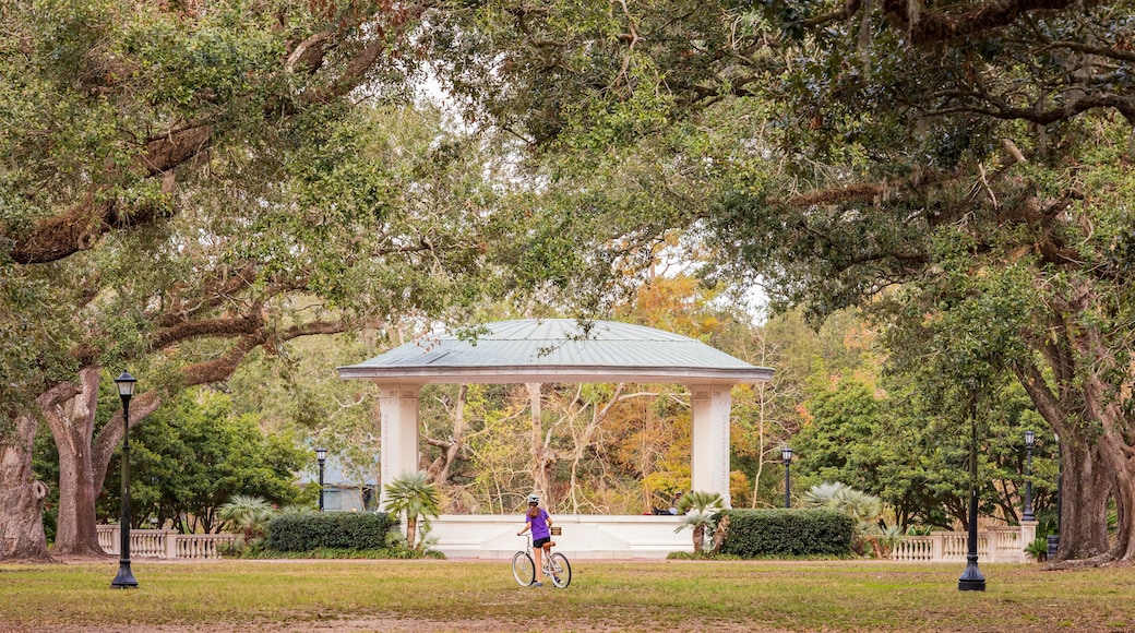 Girl riding a bike in the Audubon Park