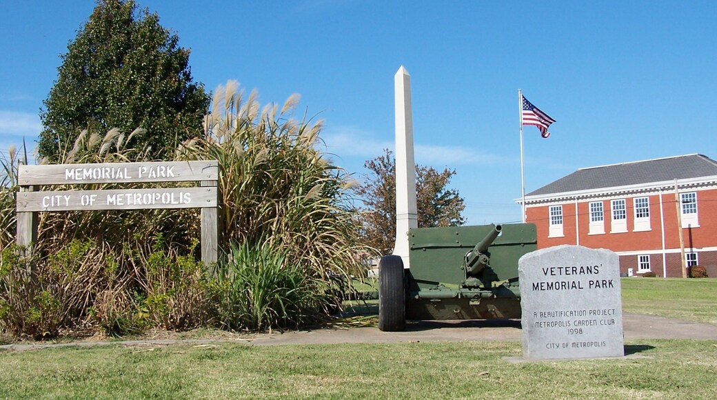 Sureste de Illinois mostrando señalización, un monumento y artículos militares