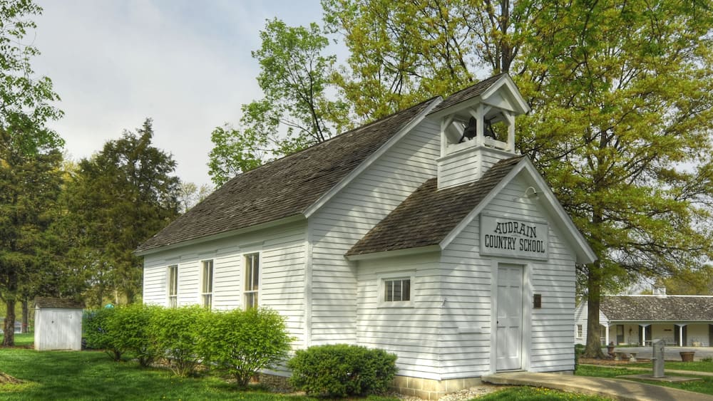 An old historic schoolhouse in Mexico, Missouri