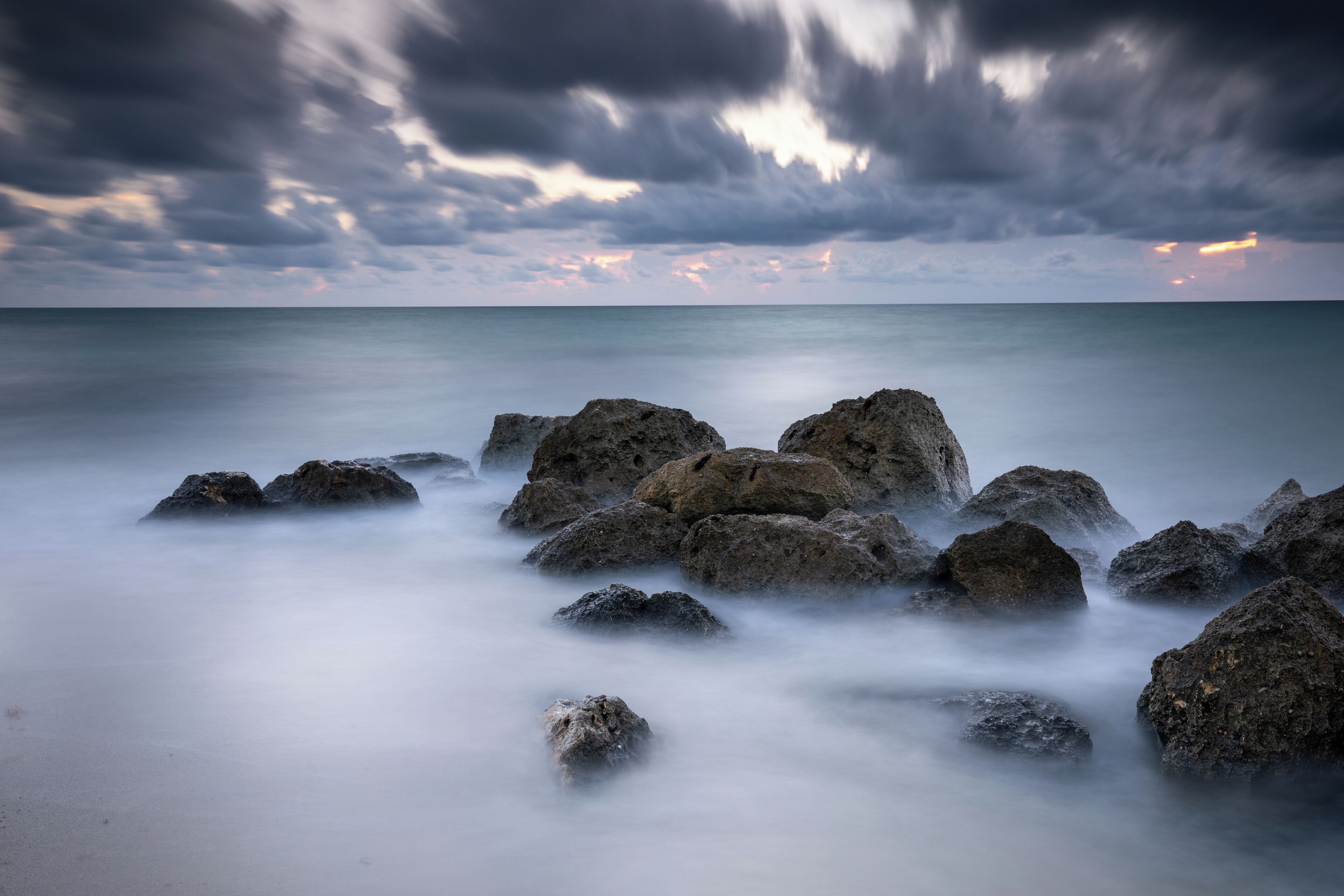 Magic sunrise at Miami Beach.