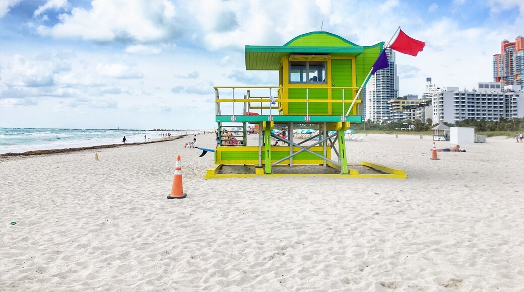 Had another lovely trip to Miami 🏖 This is the best time to go there as it is not too hot and humid. I have been there before in August month...and it was so hard to even step out. This time I spent my time exploring the colorful and artistic side of Miami. I fell in love with these colorful beautiful life guard beach huts on South Beach 🌊❤️ #colorful #miami #florida #beach