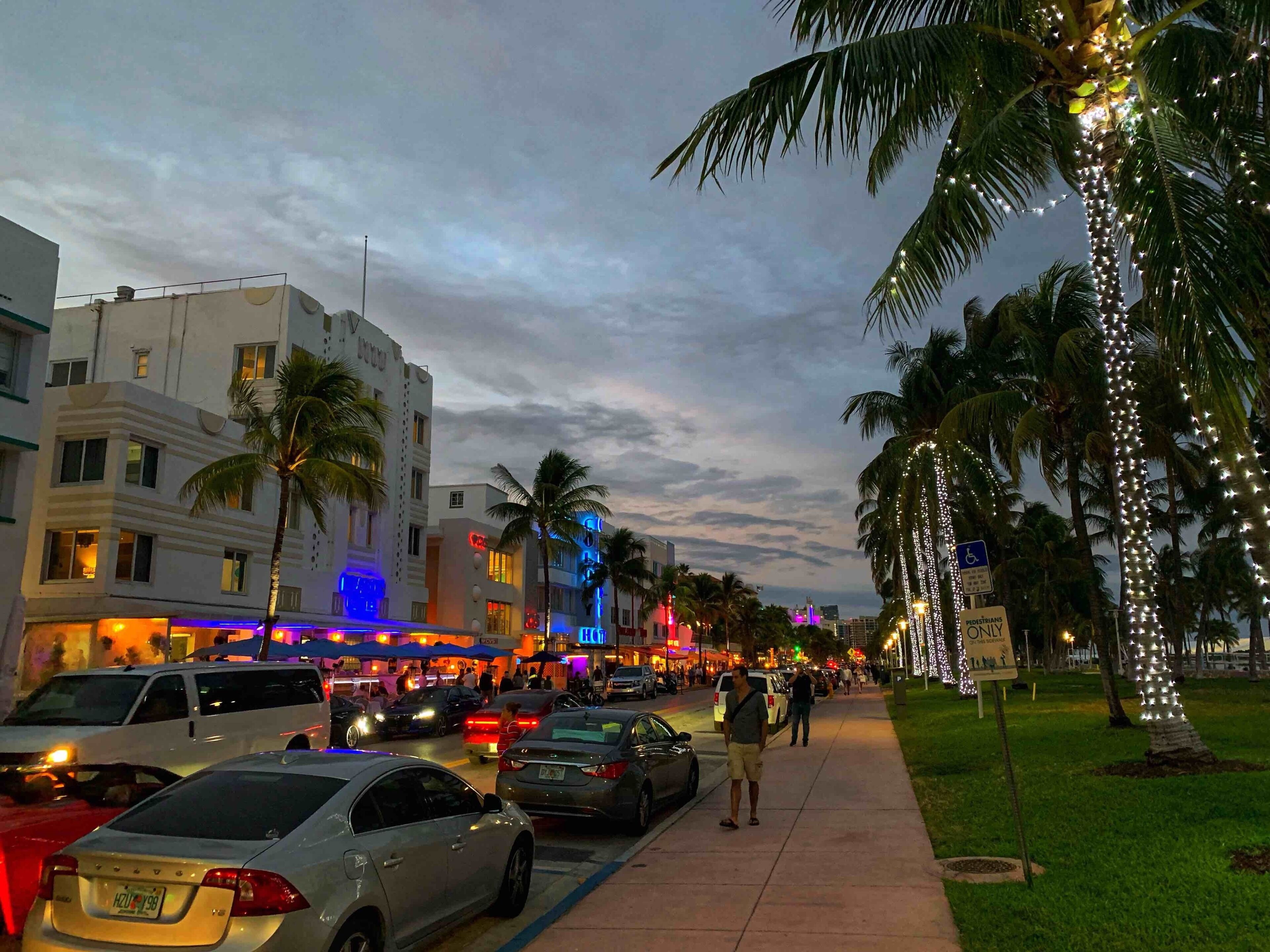 South Beach at dusk.