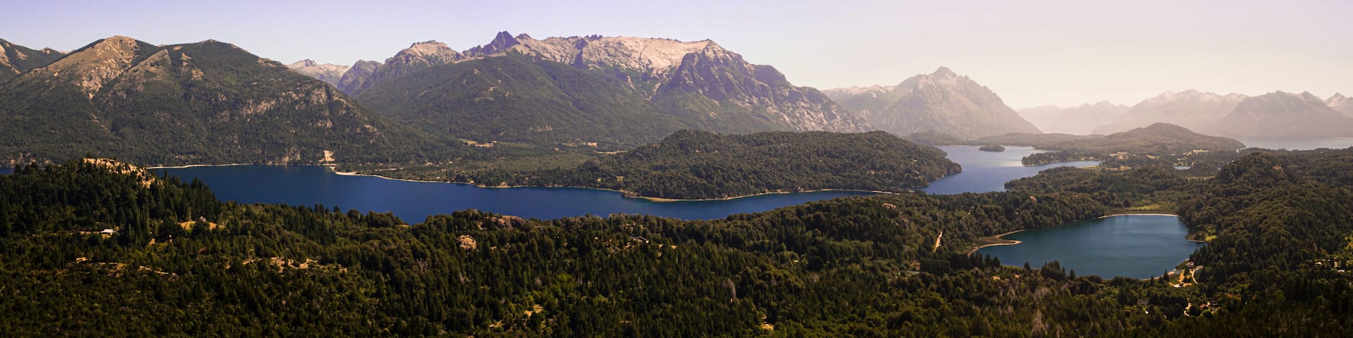 panoramic view of the Nahuel Huapi lake in Bariloche