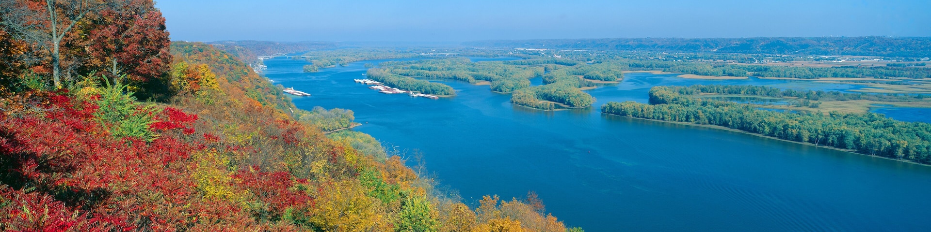Confluence of Mississippi and Wisconsin Rivers, Iowa