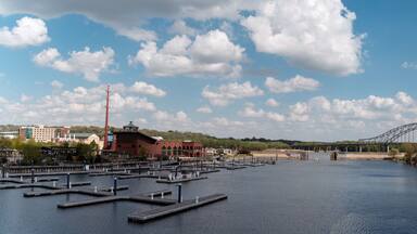 Panorama picture in Dubuque Pier in Dubuque Iowa