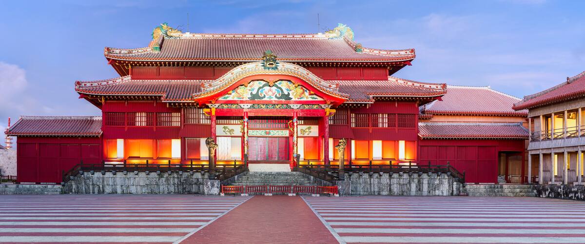 Shuri Castle. Was clearly in use as a castle during the Sanzan period (1322 - 1429)