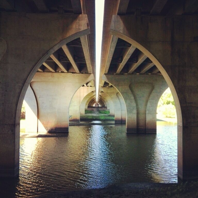 Underneath the 494 bridge along the Mississippi River during our bike ride this morning. September 20, 2012 www.bradleyhanson.com