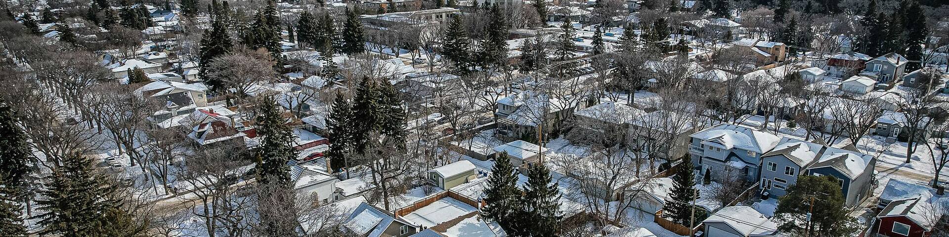 Aerial of the Varsity View Neighborhood in Saskatoon